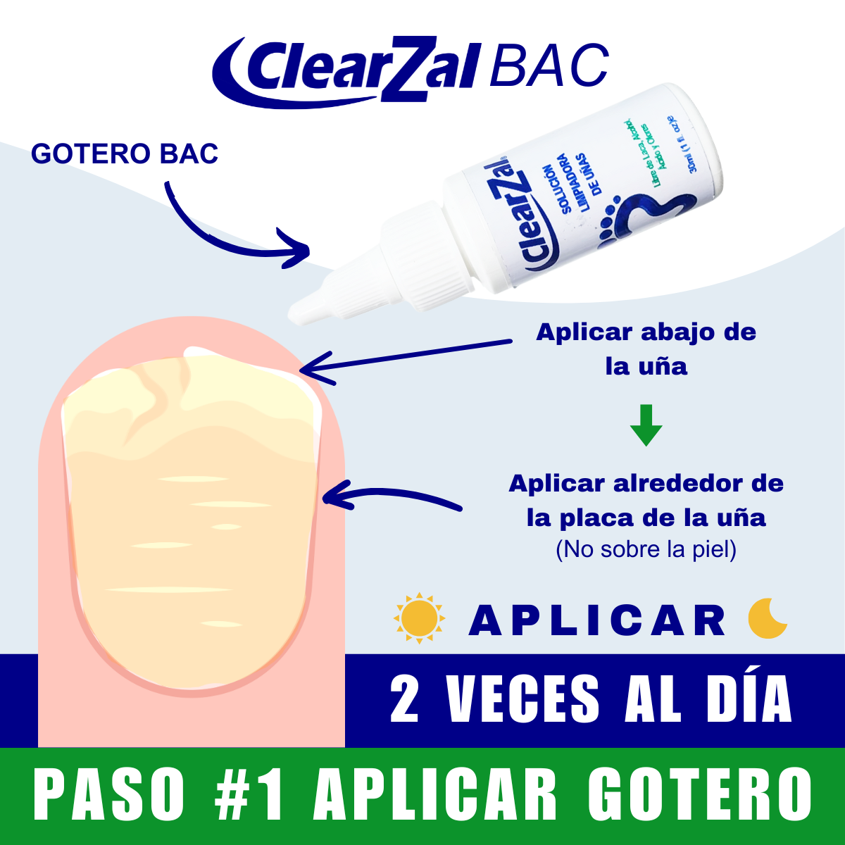 ClearZal Solución Limpiadora de Uñas