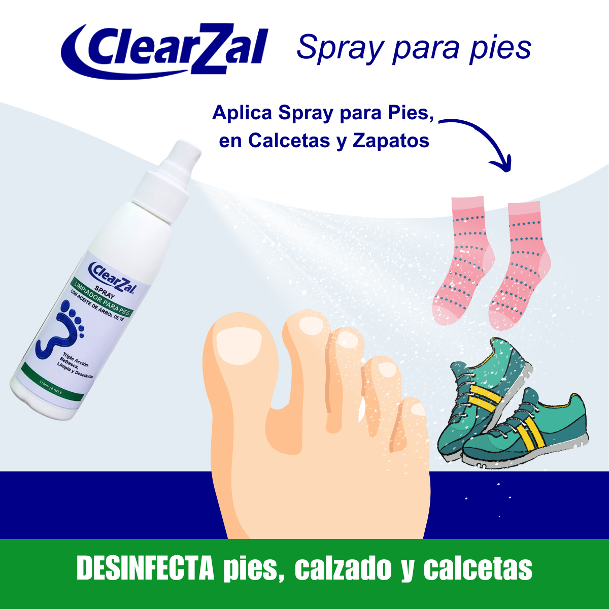ClearZal Spray para pies