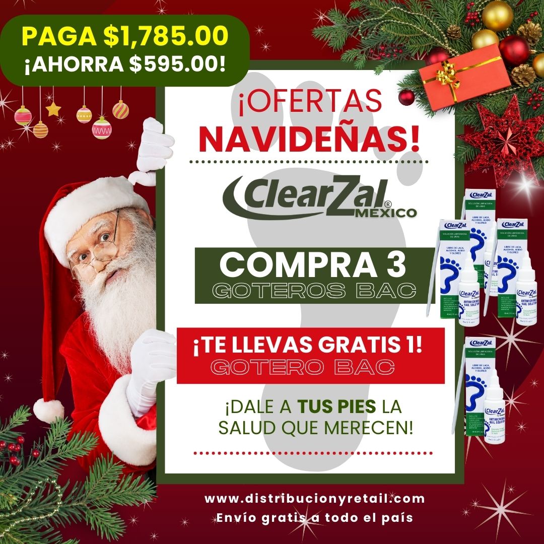 Oferta Navideña Compra 3 Goteros BAC y te llevas 1 Gotero BAC Gratis