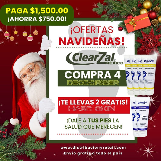 Oferta Navideña Compra 4 Deodoriser y te llevas 2 Hard Skin Gratis