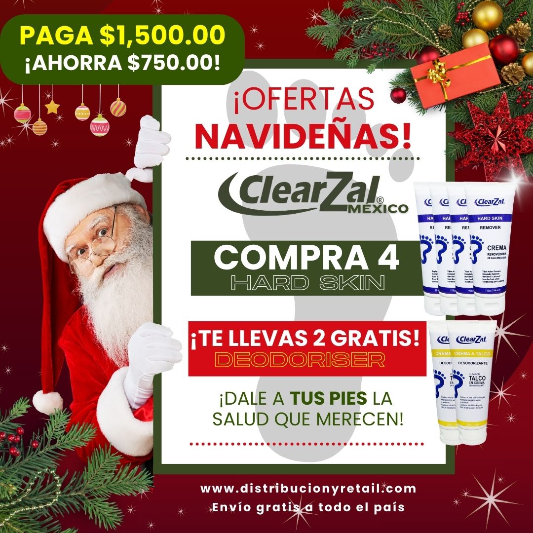 Oferta Navideña Compra 4 Hard Skin y te llevas 2 Deodoriser Gratis