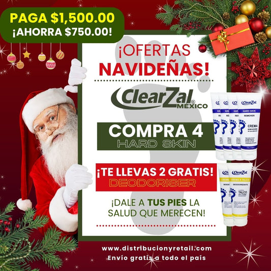 Oferta Navideña Compra 4 Hard Skin y te llevas 2 Deodoriser Gratis